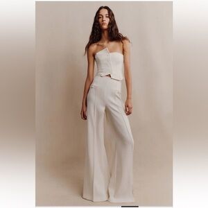 Shona Joy Amura High Waisted Wide Leg Pant and Button Up Bodice